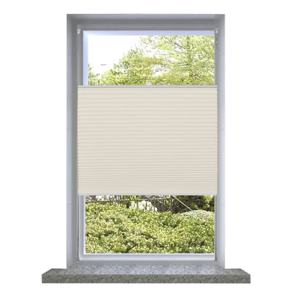 Plisségardin 70x125 cm gräddvit