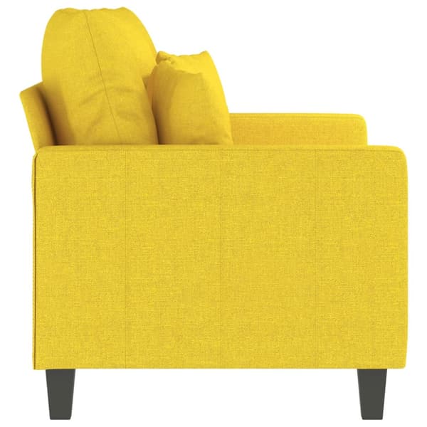 2-sitssoffa ljusggul 120 cm tyg