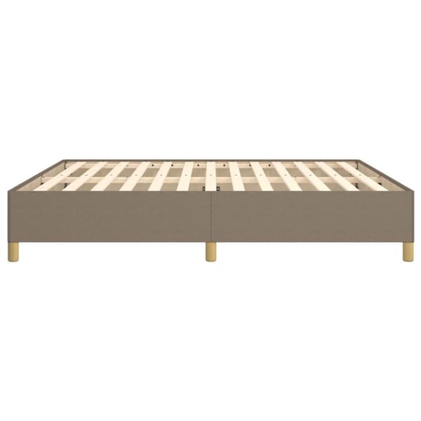 Boxspring-sängram taupe 160x200 cm tyg