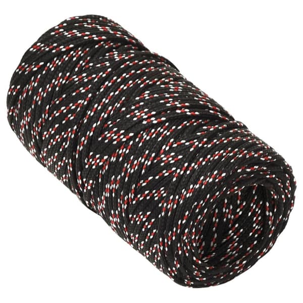Båtlina svart 2 mm 100 m polypropen