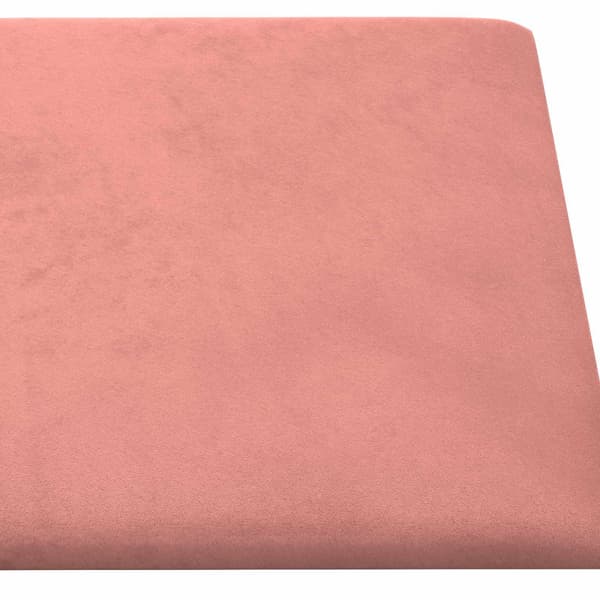Väggsänggavel 12 pcs Rosa 30 x 30 cm Sammet