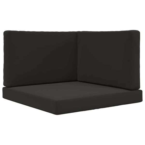 Utomhus Soffa Kudde 3 pcs Svart Polyester