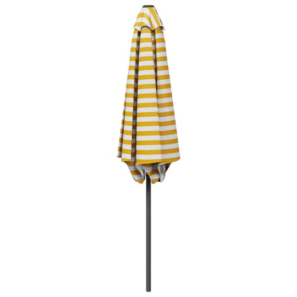Trädgårdsparasol 270 x 270 cm Polyester Rektangulär Gul och Vit