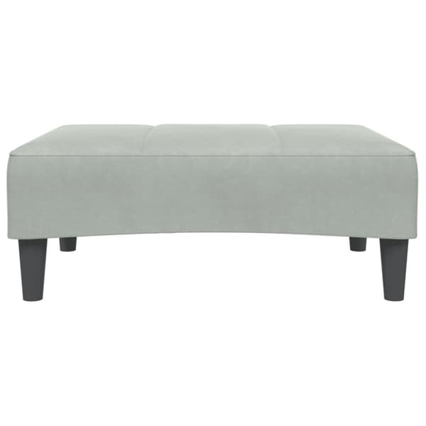 Fotpall Ljusgrå 77x55x31 cm sammet