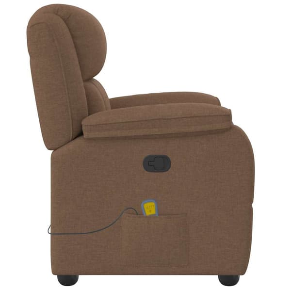 Massagefåtölj brun tyg