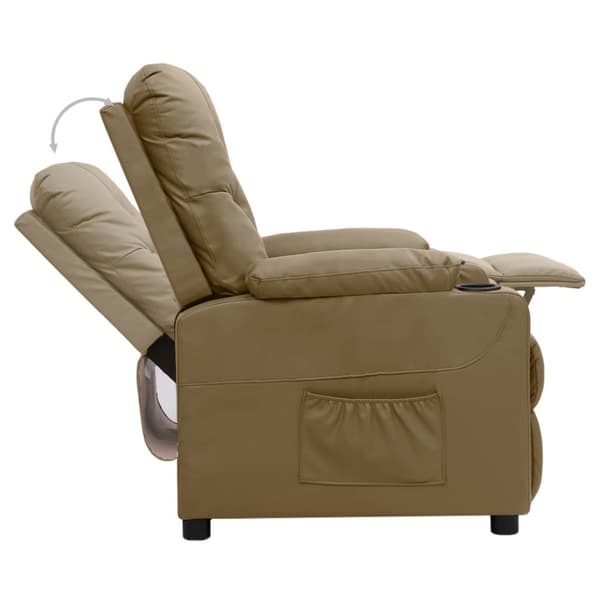 Reclinerfåtölj cappuccino konstläder