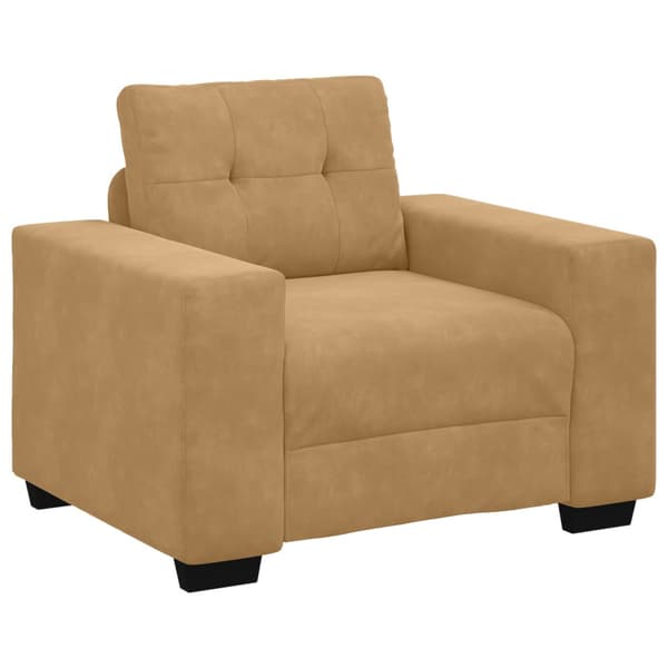 Soffset 3 pcs Brun 221 x 80 x 80 cm Sammet