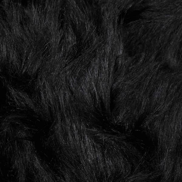 Fuskfäll matta TAFALLA Svart Ø 200 cm Polyester