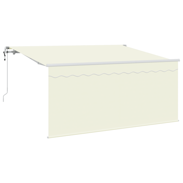 Utfällbar markis Kräm 300 x 200 cm Polyester och aluminium