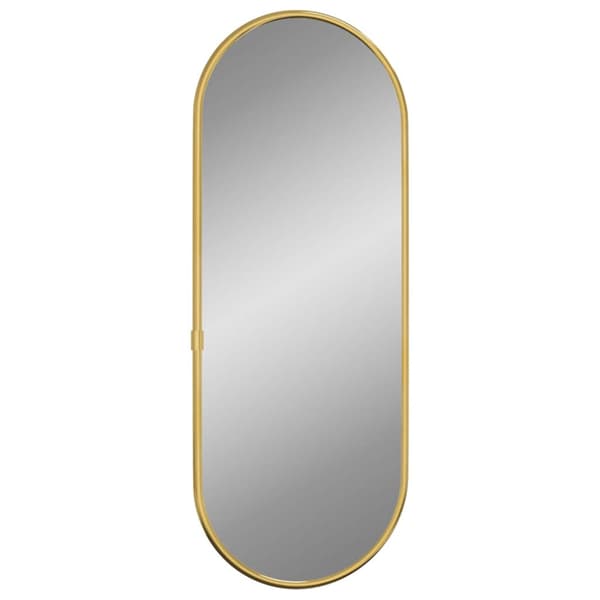 Väggspegel guld 40x15 cm oval