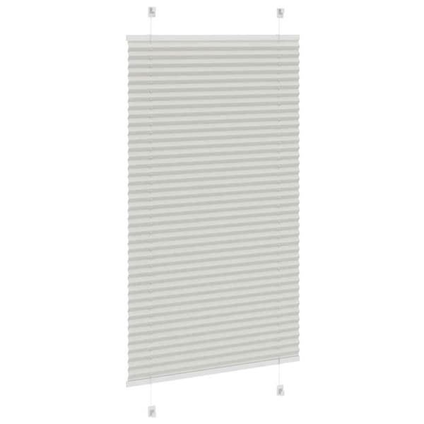 Plisserad persienn ljusgrå 80x150 cm tyg bredd 79,4cm polyester