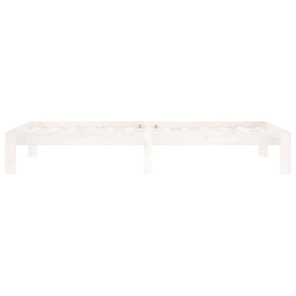 Sängram vit massiv furu 90x200 cm