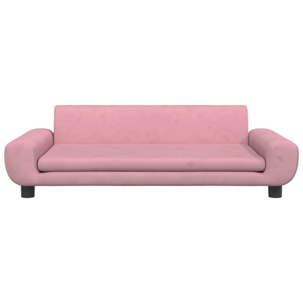 Hundbädd rosa 100x54x33 cm sammet