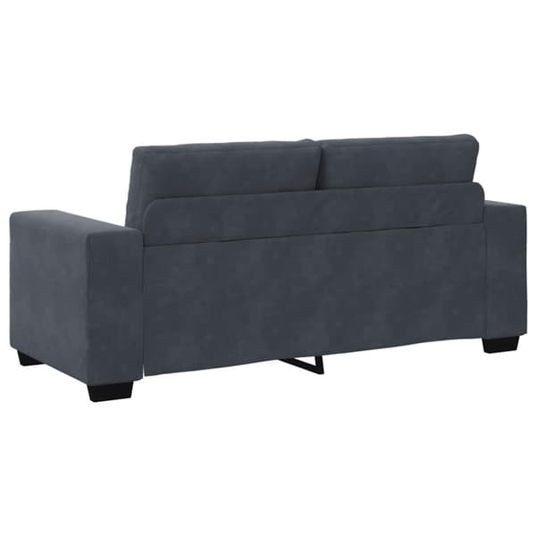 Loveseat soffa mörkgrå 180x77x82 cm sammet