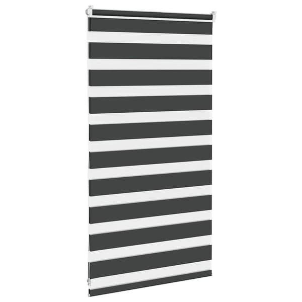 Rullgardin zebra svart 80x100 cm tyg bredd 75,9 cm polyester