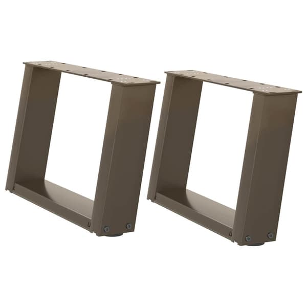 Soffbordsben U-formade 2 st naturstål 40x(30-31) cm stål