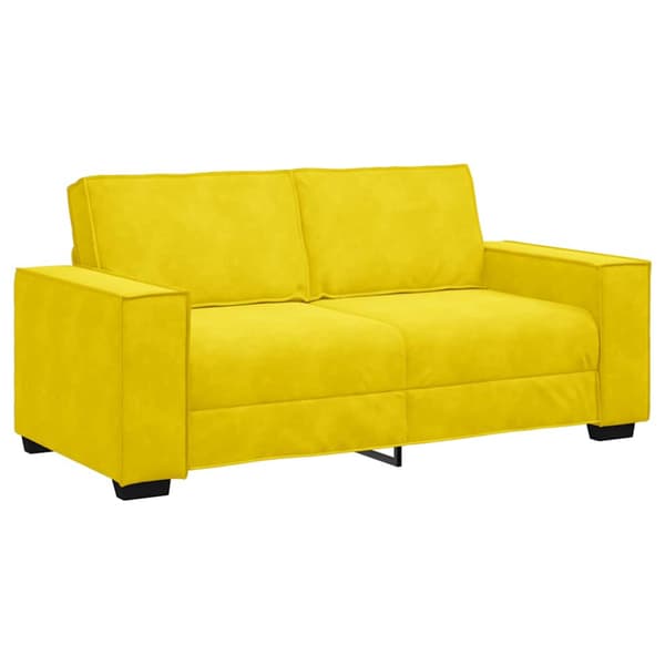 2-sitssoffa gul 180x78x84 cm sammet