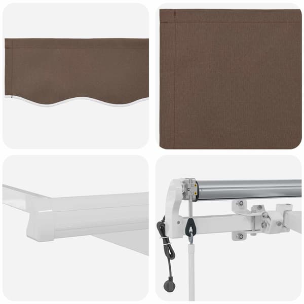 Markis tyg Taupe 500 × 350 cm Polyester
