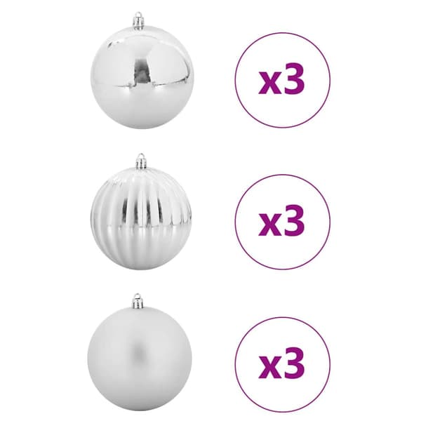 Julgirland Set XL 9 pcs Silver Plast