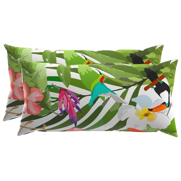 Kuddöverdrag 2 st HEERLEN Svart 40 x 80 cm Polyester