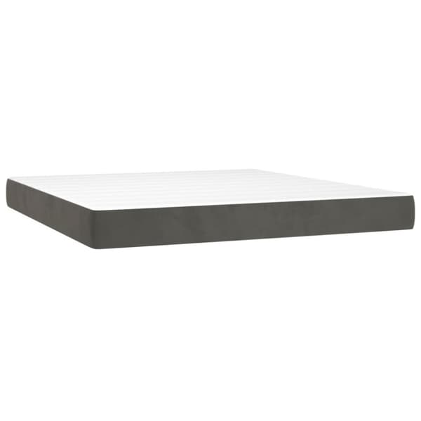 Pocketresårmadrass medium mörkgrå 180x200x20 cm sammet