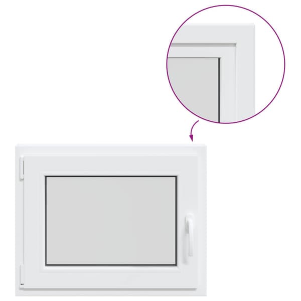 Källarfönster RISOR 70 x 50 cm PVC och glas