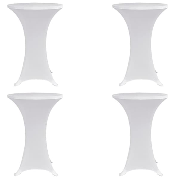Överdrag till ståbord Ø80 cm vit stretch 4 st