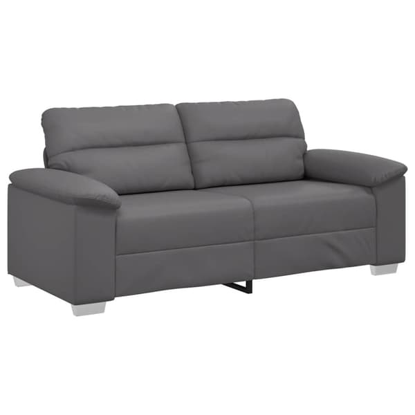 2-sitssoffa grå 180x81x84 cm konstläder