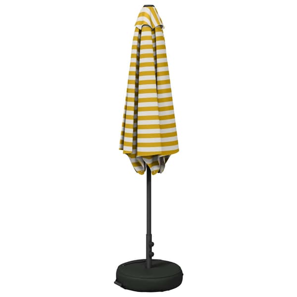 Trädgårdsparasol 270 x 270 cm Polyester Rektangulär Gul och Vit