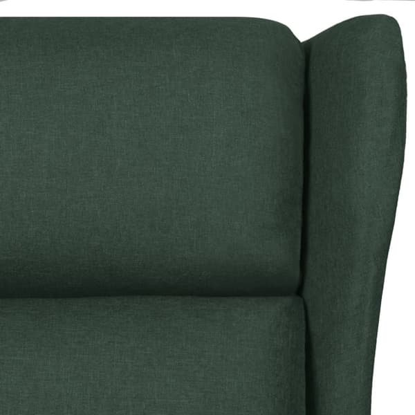 Massagefåtölj mörkgrön tyg