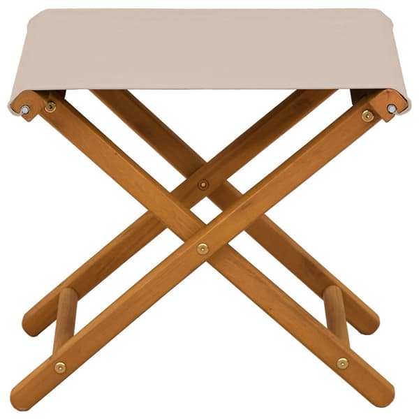 Deck Chair 2 pcs Massiv Eukalyptus Trä Beige