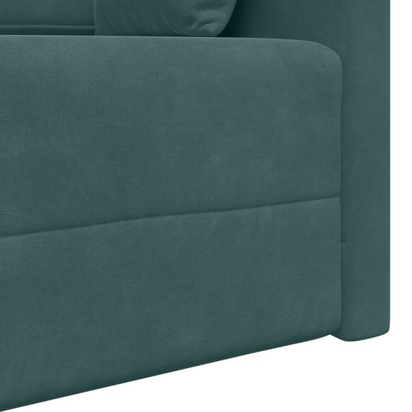 Golvbäddsoffa Mörkgrön 213 x 70 x 77 cm Sammet