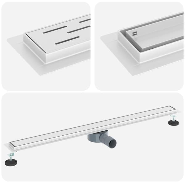 Duschavlopp 2-i-1 med 360° Siphon Silver 100 cm