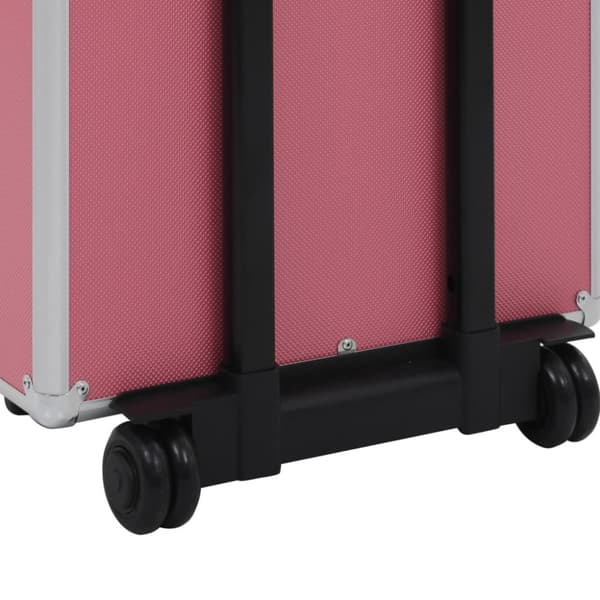 Sminklåda aluminium rosa