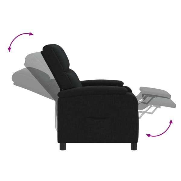 Recliner Svart Tyg