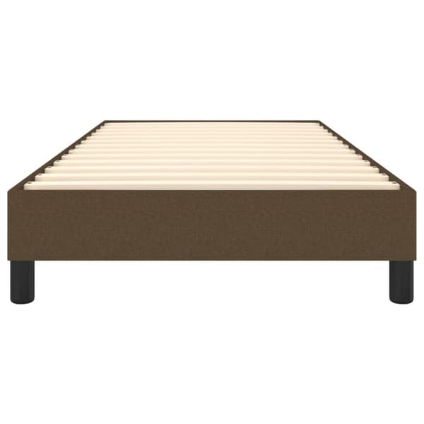 Boxspring-sängram mörkbrun 80x200 cm tyg
