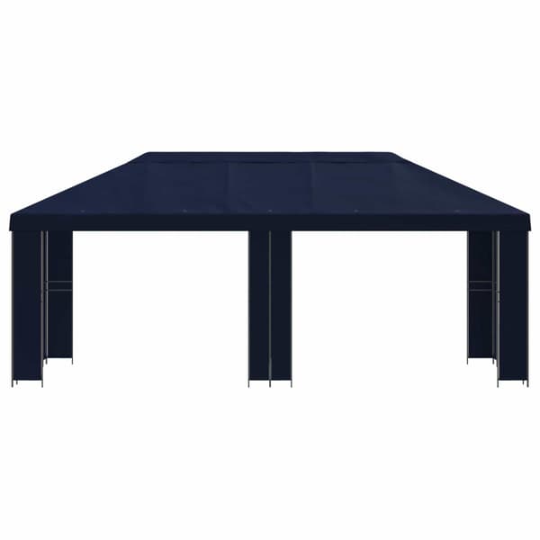 Trädgårdsgazebo 6 x 3 m Blå Polyester och Stål 190