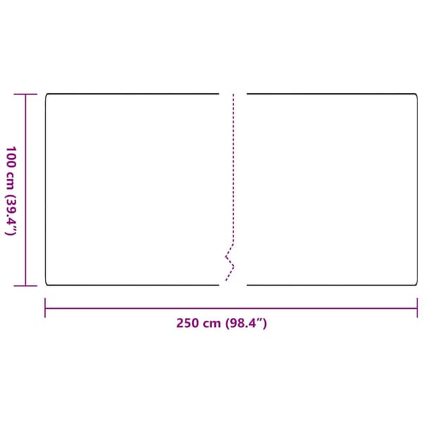 Matta-runner Mörkgrå 100 x 250 cm 100% Polypropen