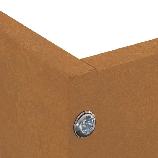 Kant för gräsmatta 6 pcs Rostig 60 x 60 x 13 cm
