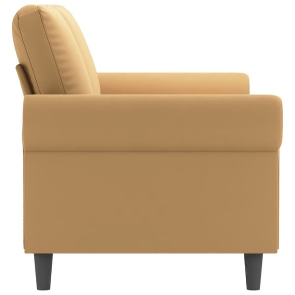 Soffa 2-sits brun 140 cm sammet