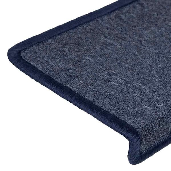 Trappmattor 30 st 65x21x4 cm mörkgrå och blå rektangulär kant