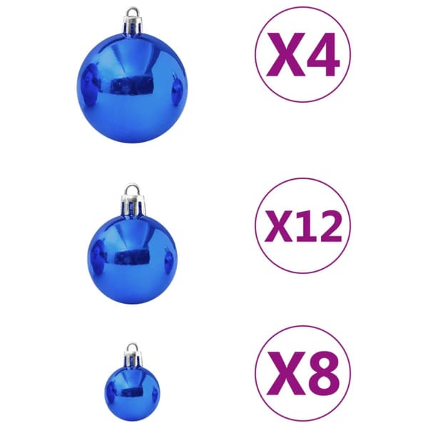 Julgranskulor 100 st blå