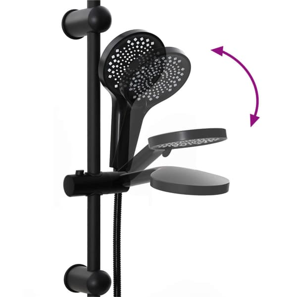 Duschsystem Svart 47 x 20 x 95 cm Rostfritt stål