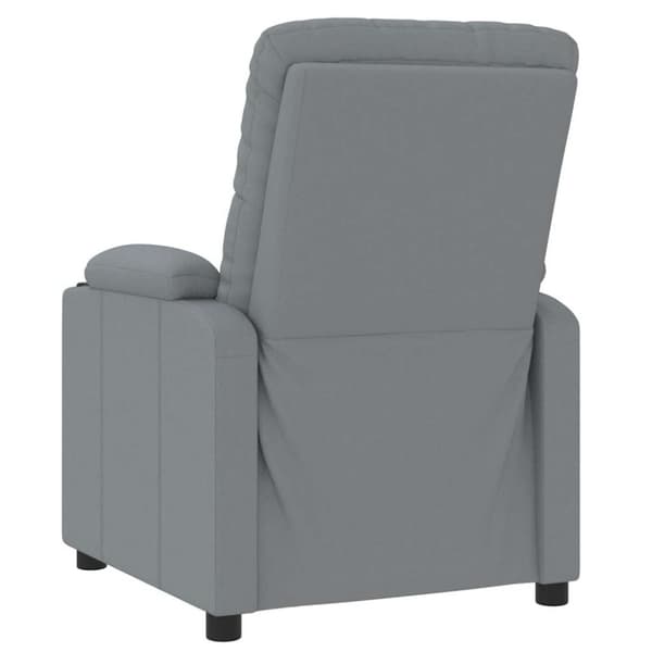 Reclinerfåtölj ljusgrå tyg