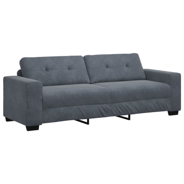 Soffset 3 pcs Mörkgrå 221 x 80 x 80 cm Sammet