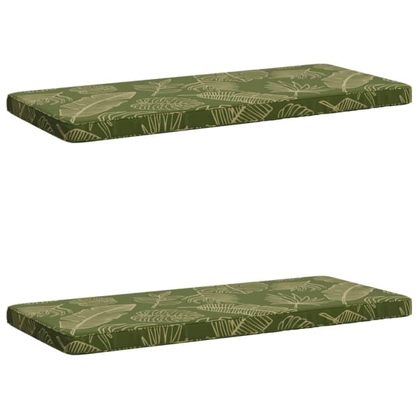 2-delade Bänk Kuddar VUGHT 2 st 100% Polyester Bladdesign
