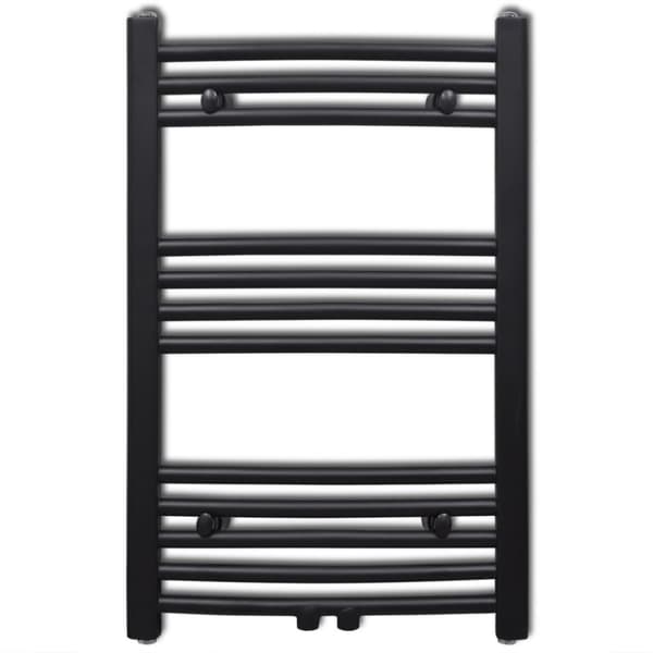 Handdukstork centralvärme element båge 500 x 764 mm svart