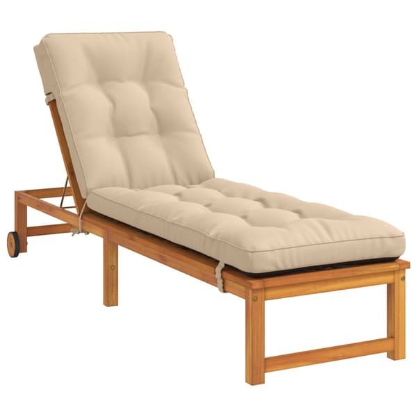 Solstol Kudde VIANEN 100% Polyester Gräddvit 200 x 60 x 8 cm