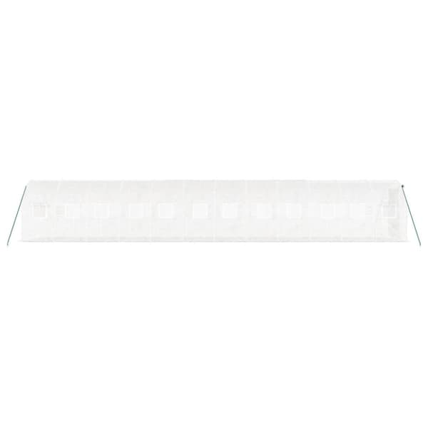 Växthus med stålram vit 24 m² 12x2x2 m