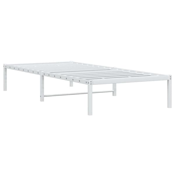 Sängram metall vit 90x200 cm